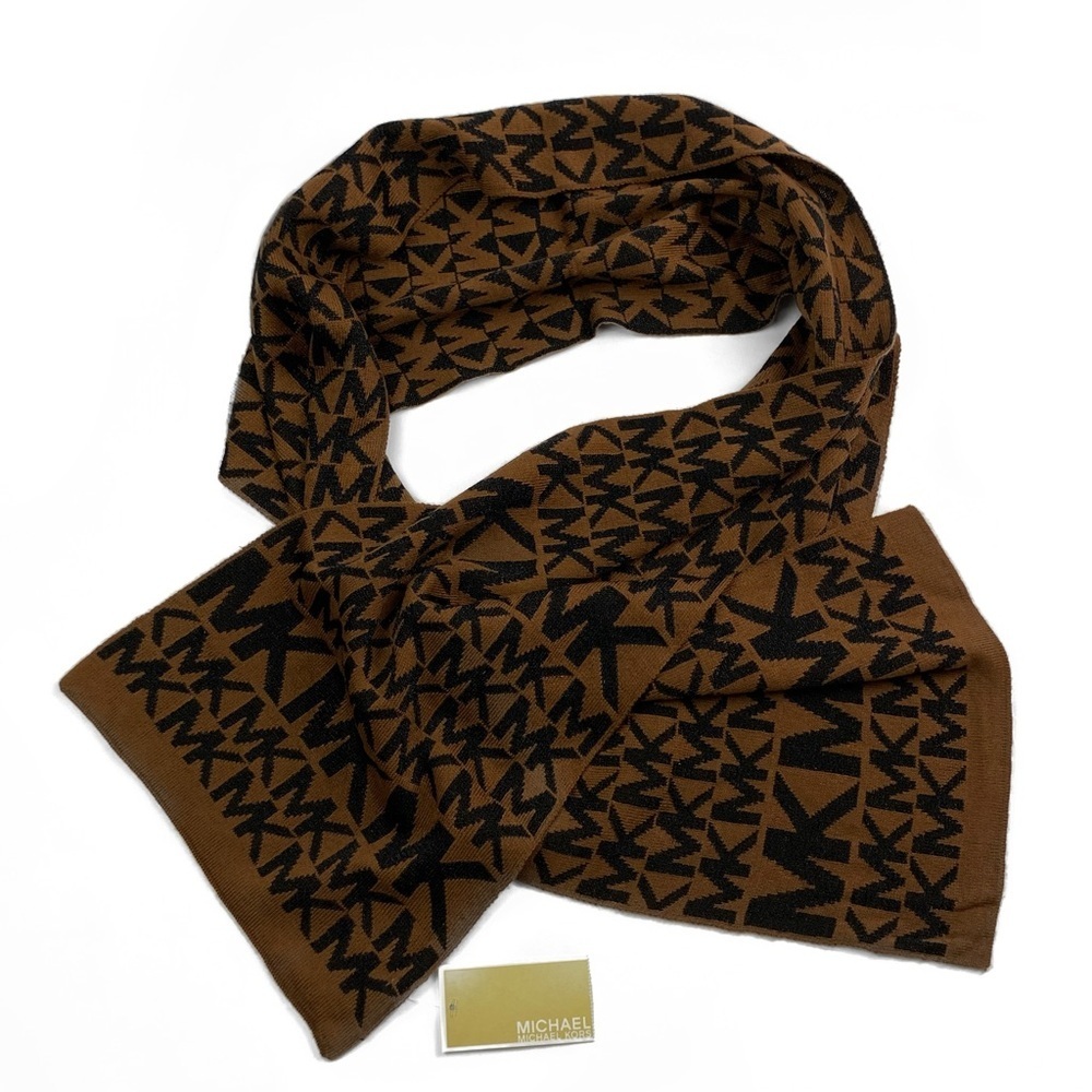 Michael Kors Signature Scarf Black and Brown NWT Soft